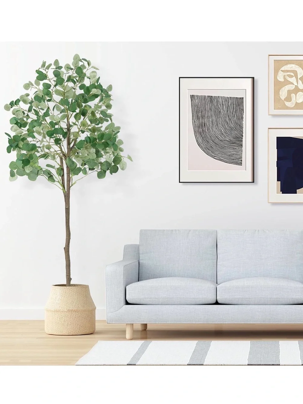 NWT Green Eucalyptus Artificial Tree - Home Accents 6 ft Indoor Decor
